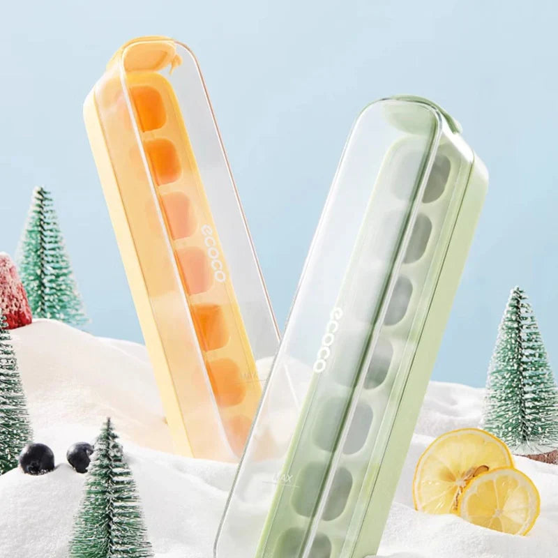 Press-Type Silicone Ice Cube Trays for Home Ice Storage