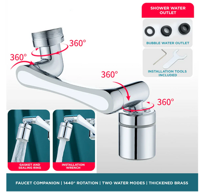 Universal Rotatable Faucet Extender - 1080° Directional