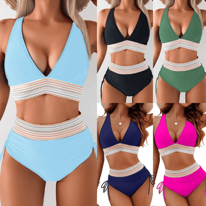 SunChic™ - High Waisted Tummy Control Color Block