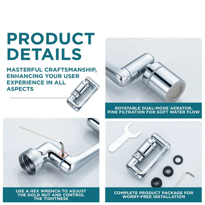 Universal Rotatable Faucet Extender - 1080° Directional