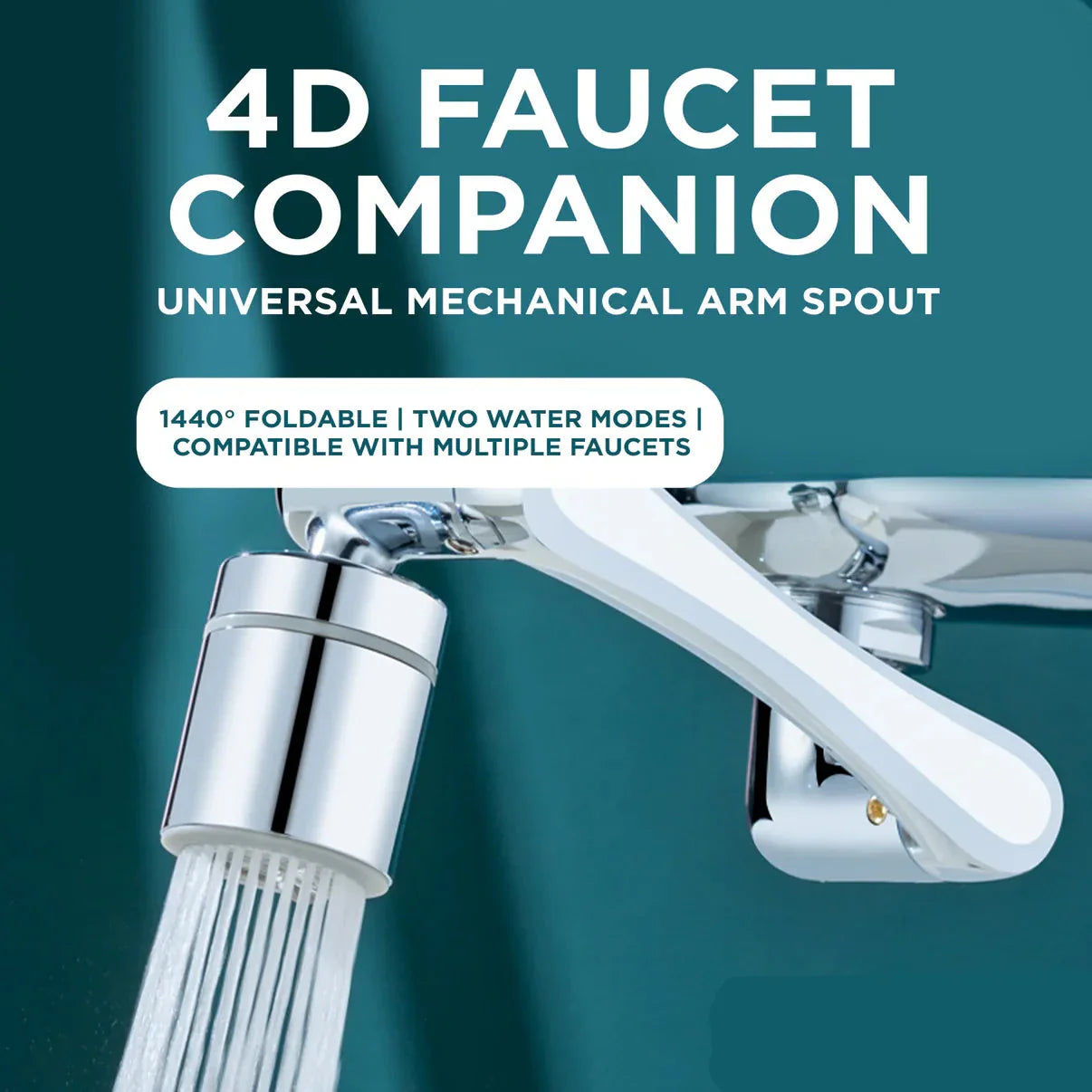 Universal Rotatable Faucet Extender - 1080° Directional
