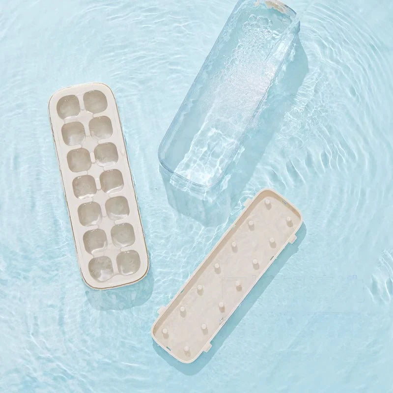 Press-Type Silicone Ice Cube Trays for Home Ice Storage
