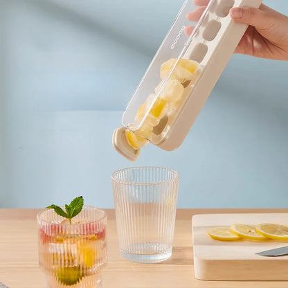 Press-Type Silicone Ice Cube Trays for Home Ice Storage
