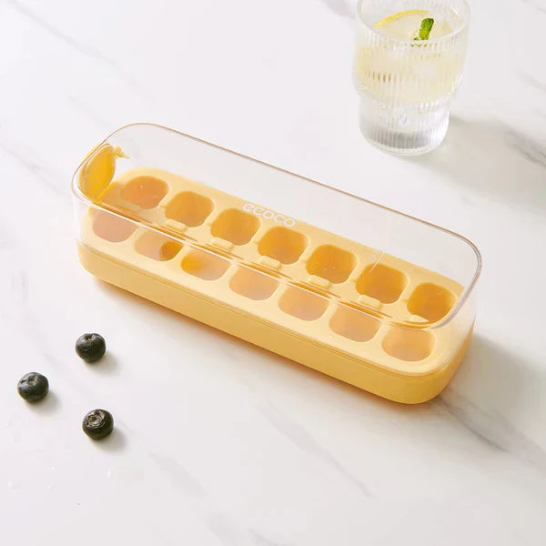 Press-Type Silicone Ice Cube Trays for Home Ice Storage
