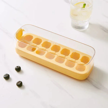 Press-Type Silicone Ice Cube Trays for Home Ice Storage