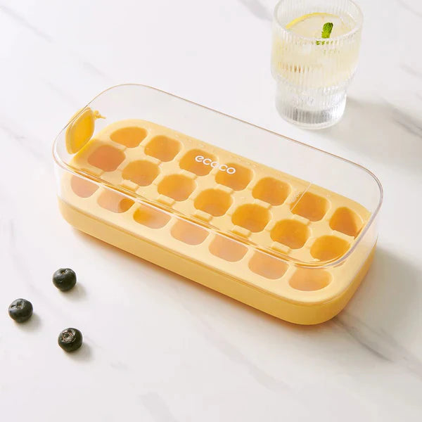 Press-Type Silicone Ice Cube Trays for Home Ice Storage