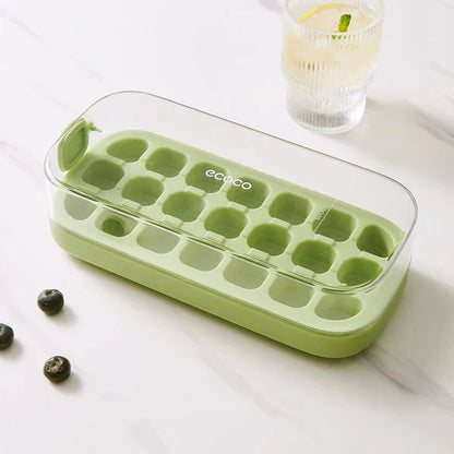 Press-Type Silicone Ice Cube Trays for Home Ice Storage