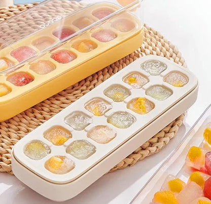 Press-Type Silicone Ice Cube Trays for Home Ice Storage