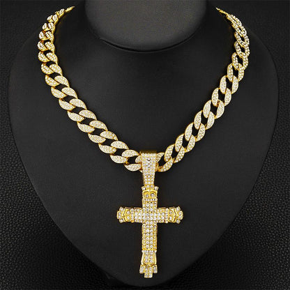 ShimmerLink™ - Full Rhinestone Hip-hop Bold Cross