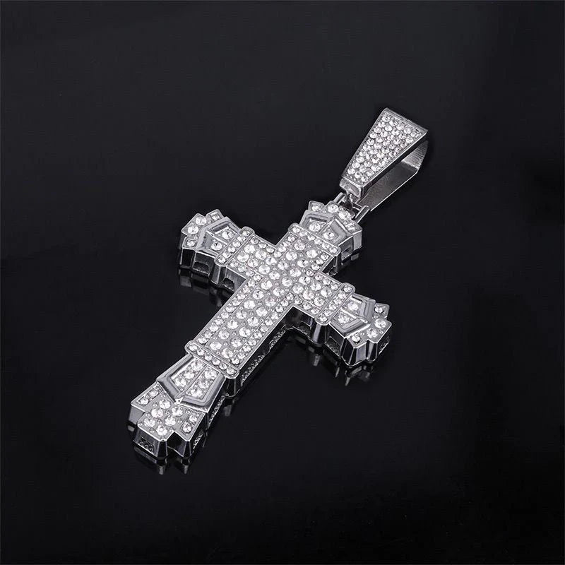 ShimmerLink™ - Full Rhinestone Hip-hop Bold Cross