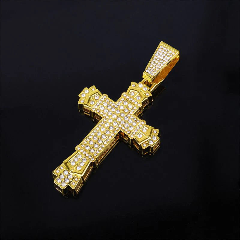 ShimmerLink™ - Full Rhinestone Hip-hop Bold Cross