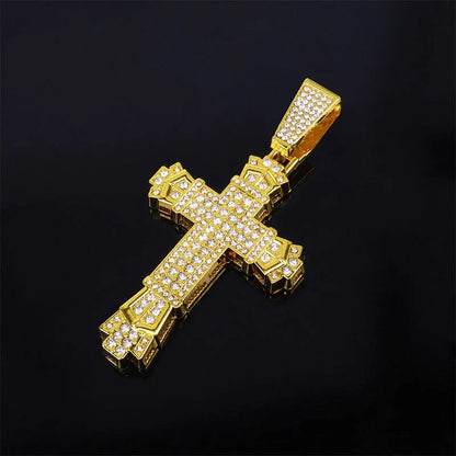 ShimmerLink™ - Full Rhinestone Hip-hop Bold Cross
